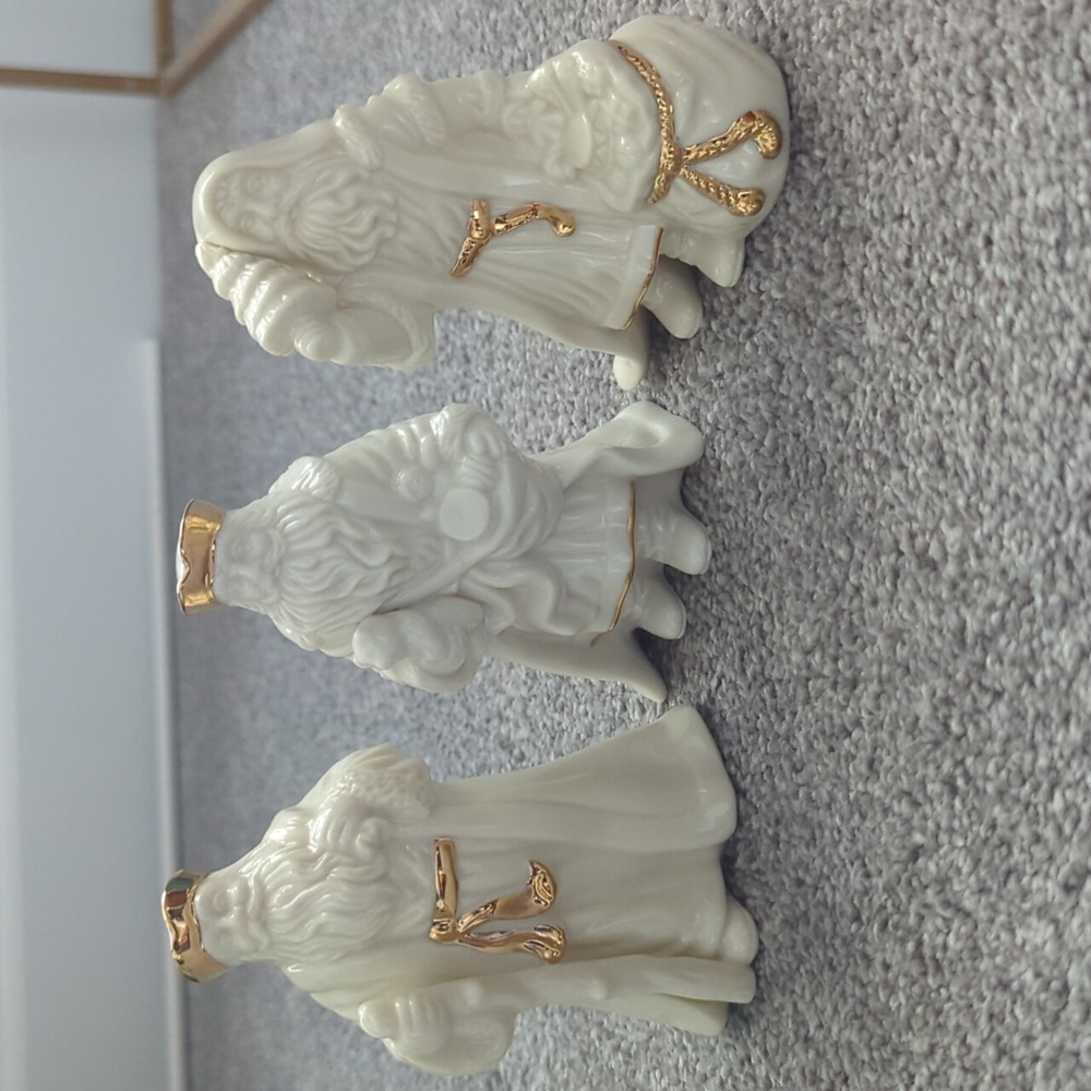 Lenox Santas, bundle of 3